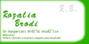 rozalia brodi business card